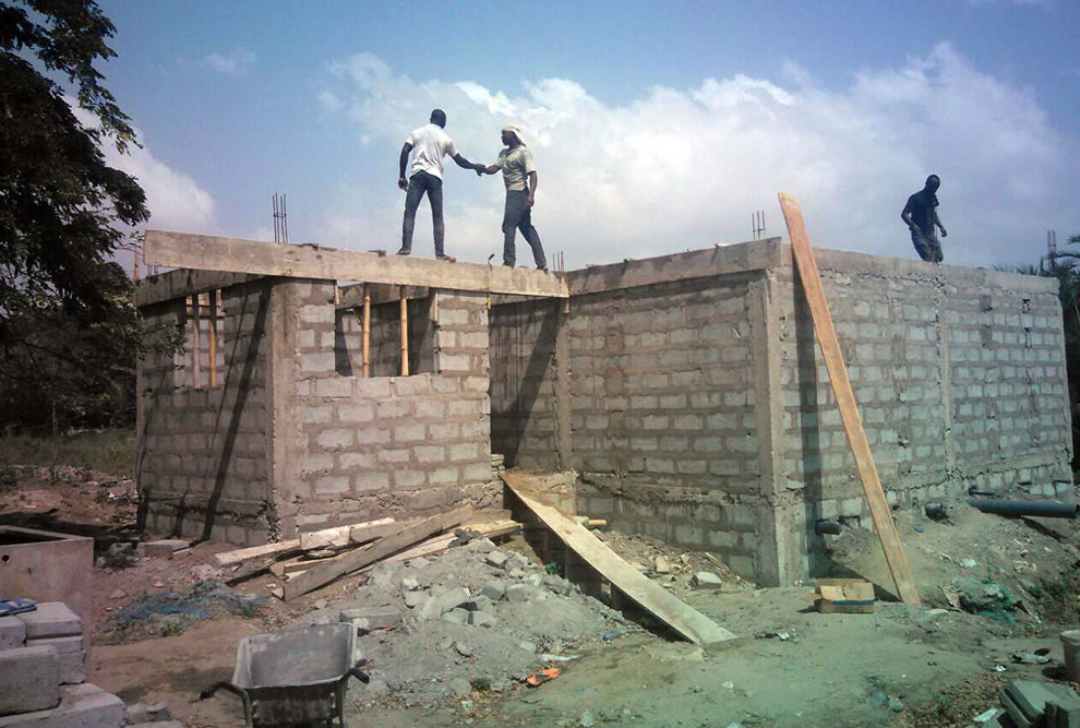 Building of public toilets and educational campaign against open air defecation in Old Ningo, Ghana