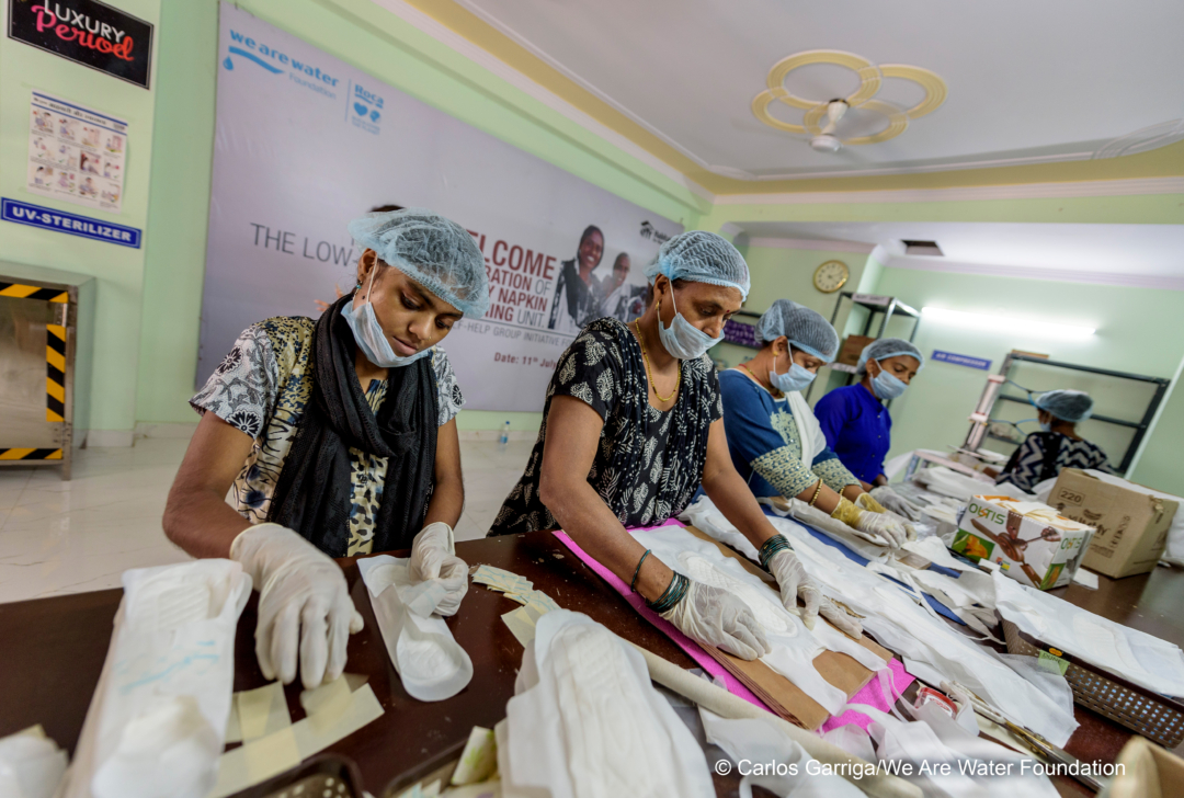 Creación de oportunidades de emprendimiento para mujeres a través del programa de higiene personal y saneamiento en Haiderpur Haryana, India