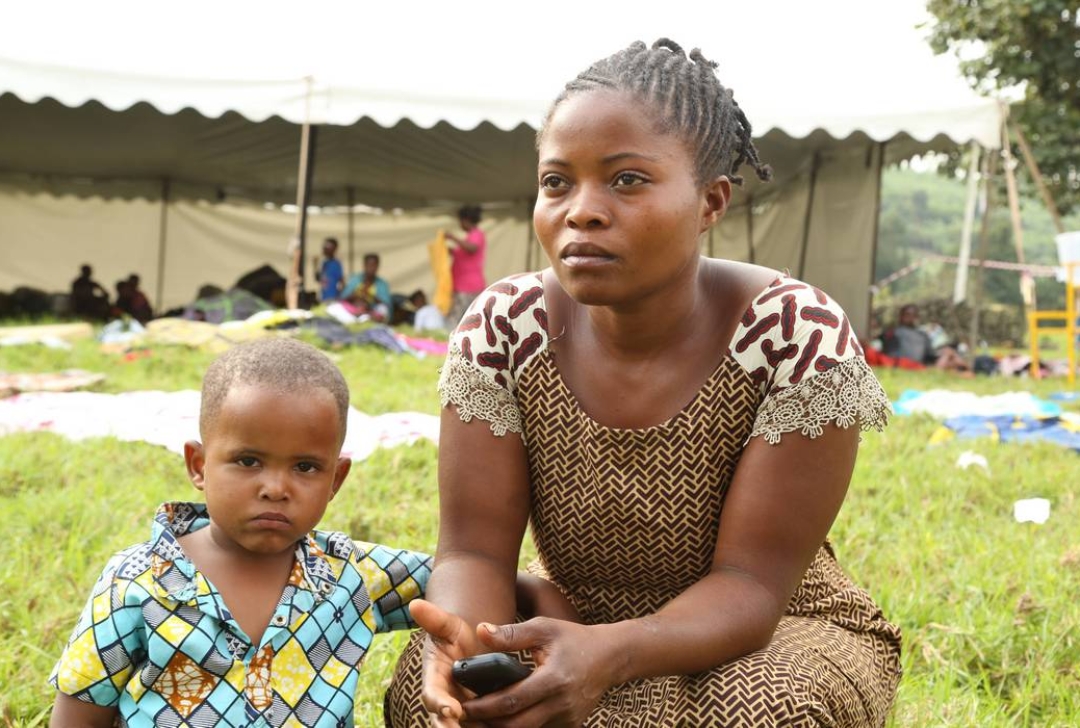 Building of sanitation systems in the Nyabiheke refugee camp, Rwanda